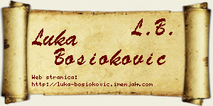 Luka Bosioković vizit kartica